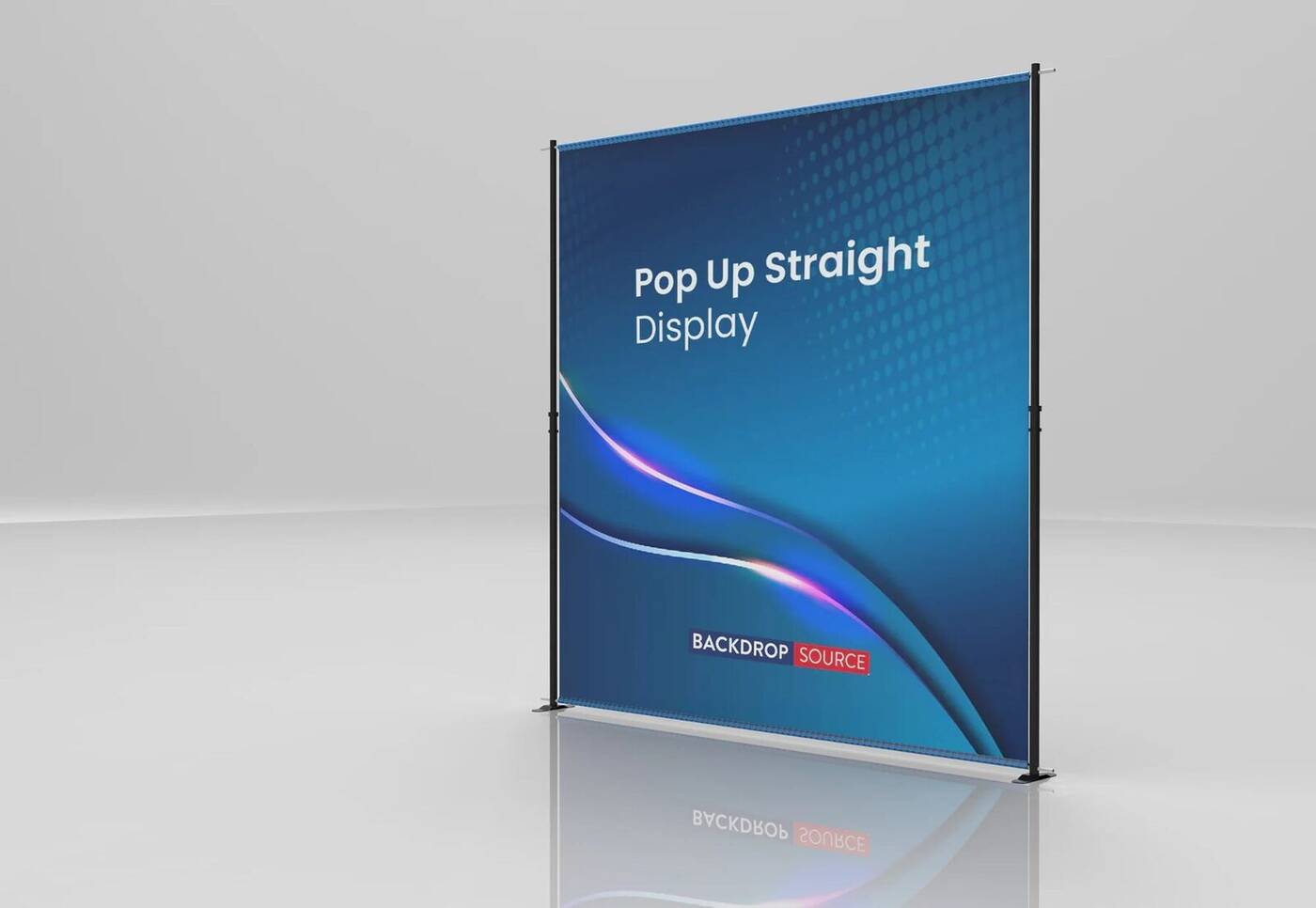3D render: Pop-up straight display backdrop