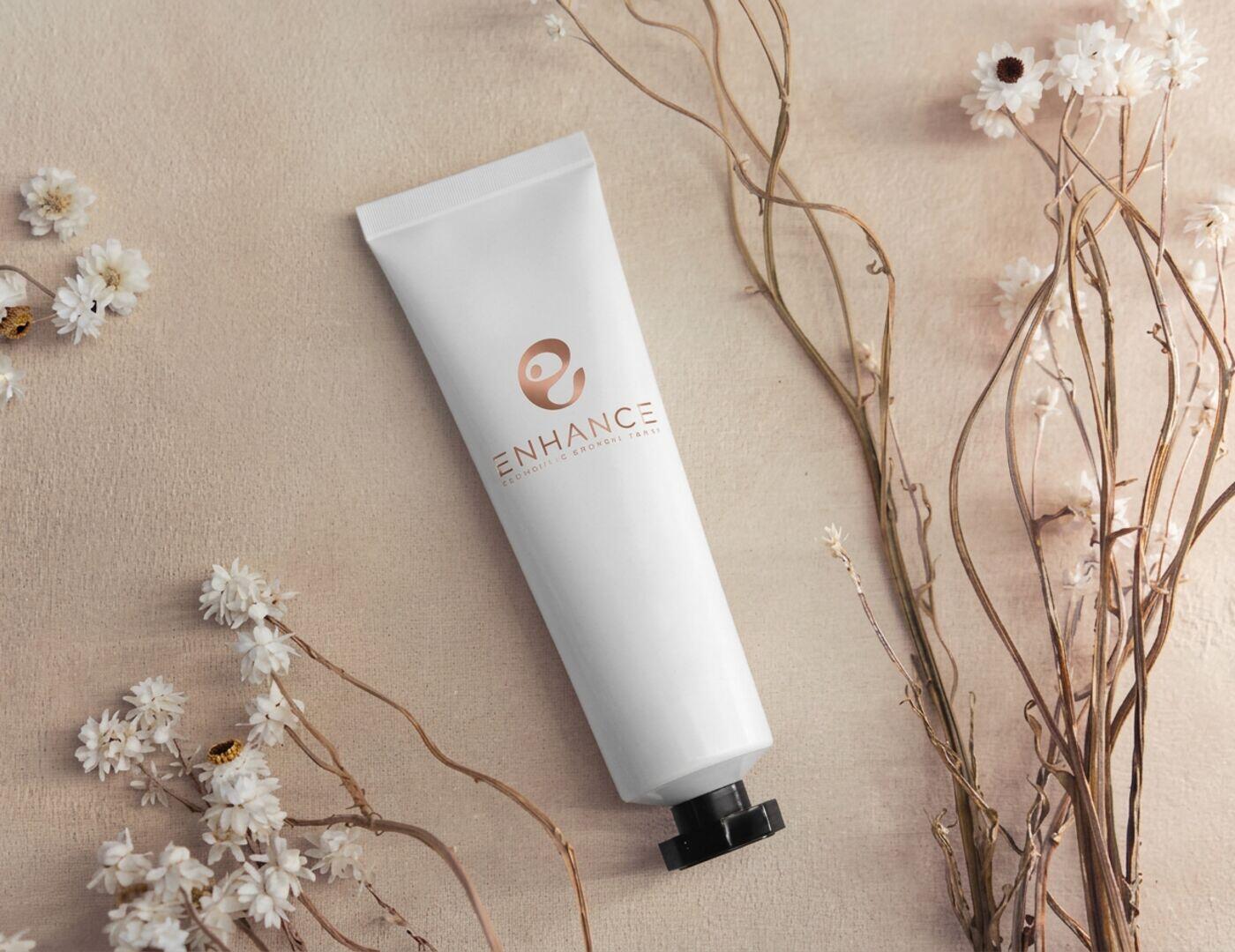 Enhance skincare cosmetic tube