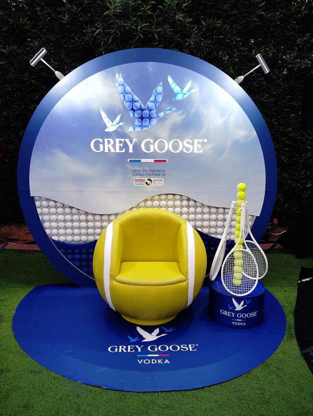 Grey Goose tennis-themed outdoor activation