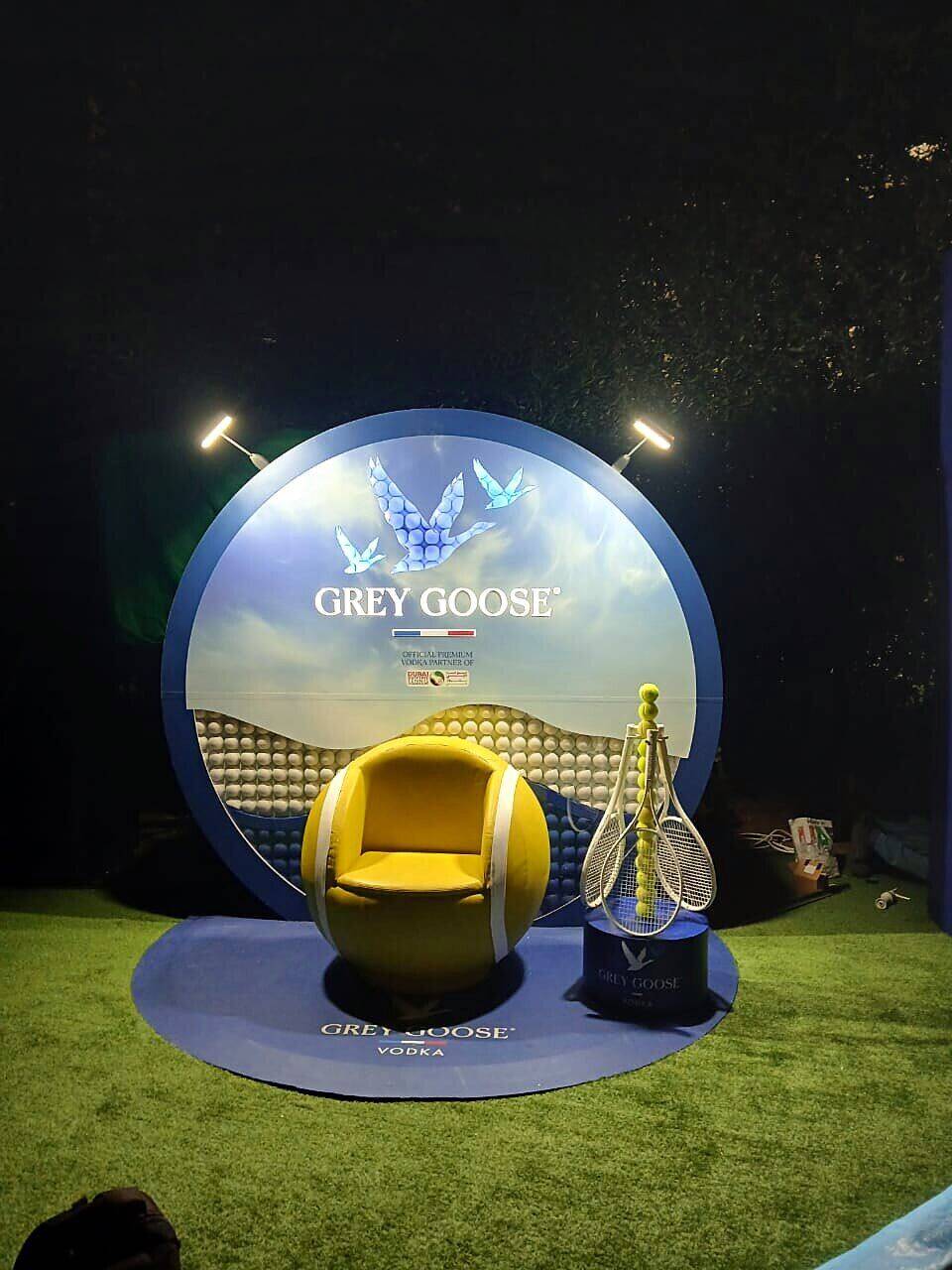 Grey Goose tennis-themed outdoor activation, view 2 of 2