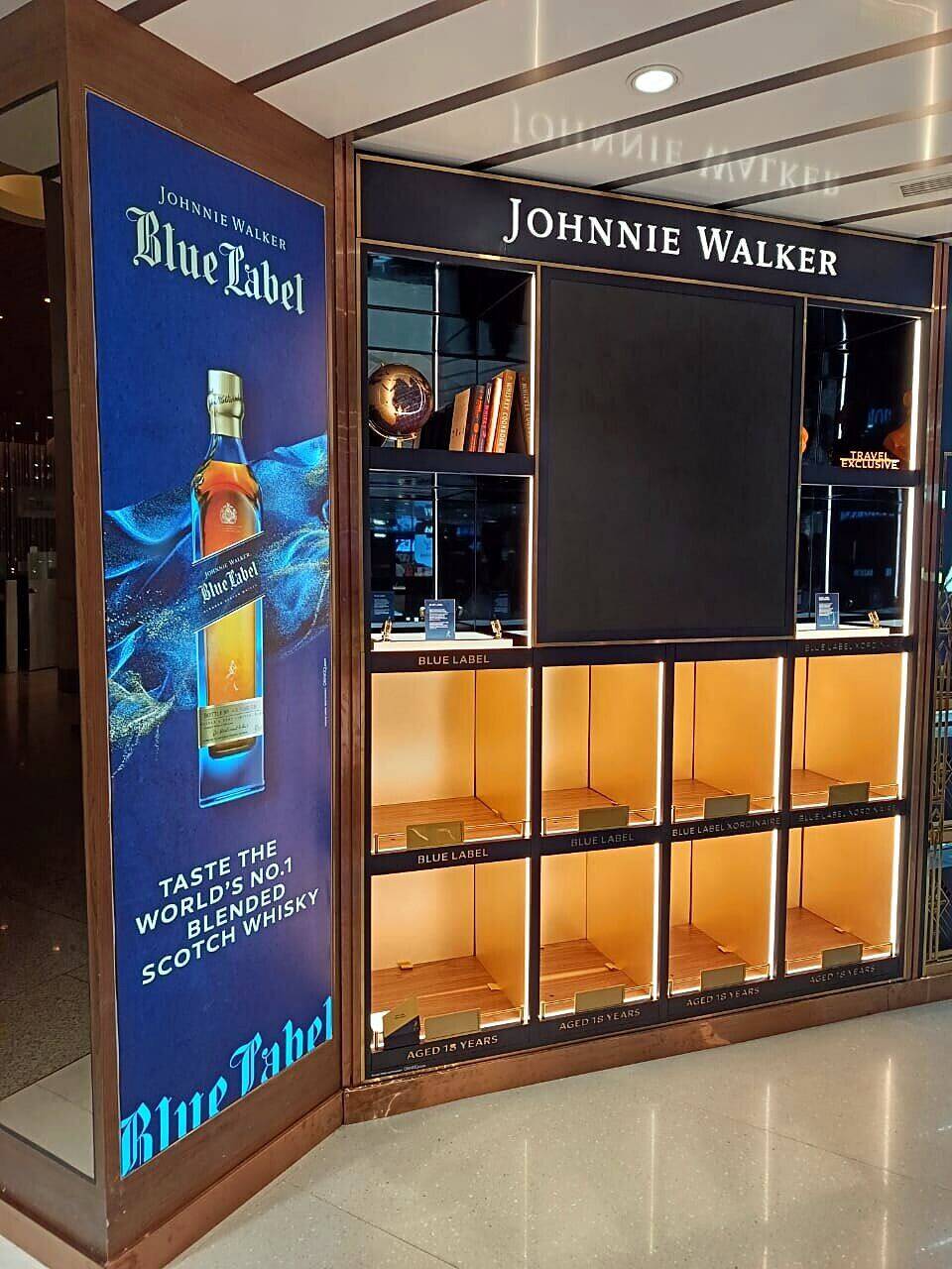 Johnnie Walker Blue Label gondola